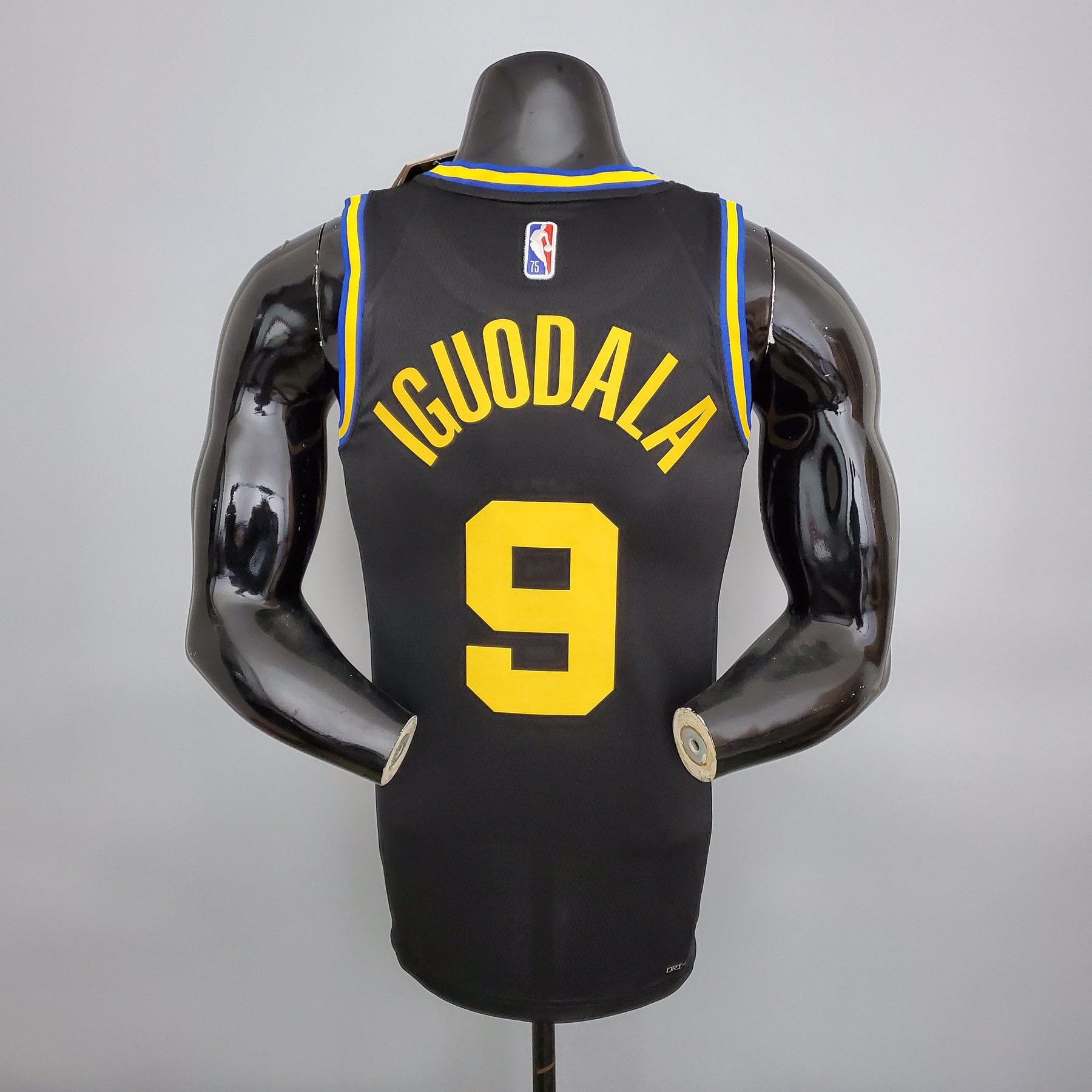 NBA 75TH GOLDEN STATE WARRIORS BLACK NBA JERSEY