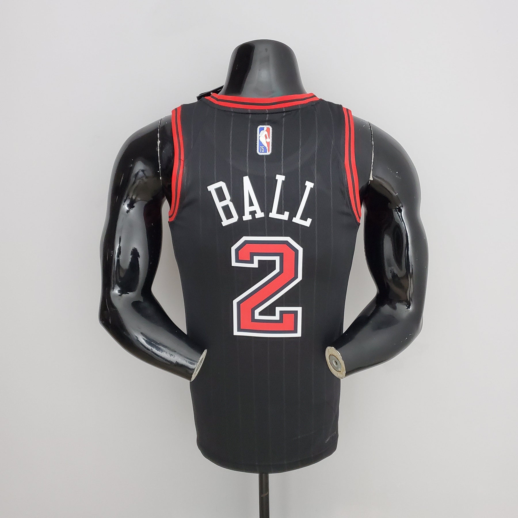 NBA 75TH CHICAGO BULLS FLYERS BLACK NBA JERSEY