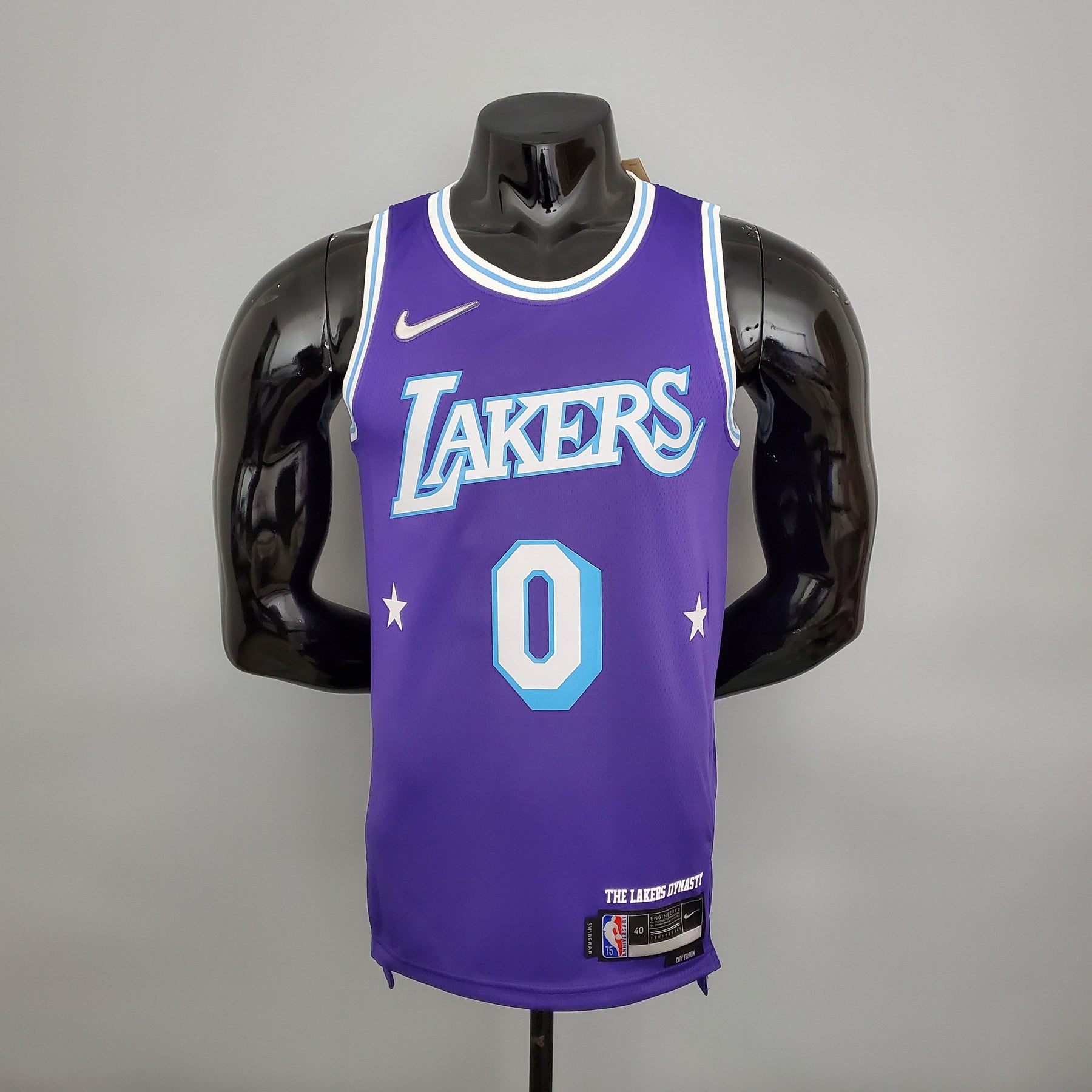 NBA 75TH LOS ANGELES LAKERS PURPLE & BLUE NBA JERSEY