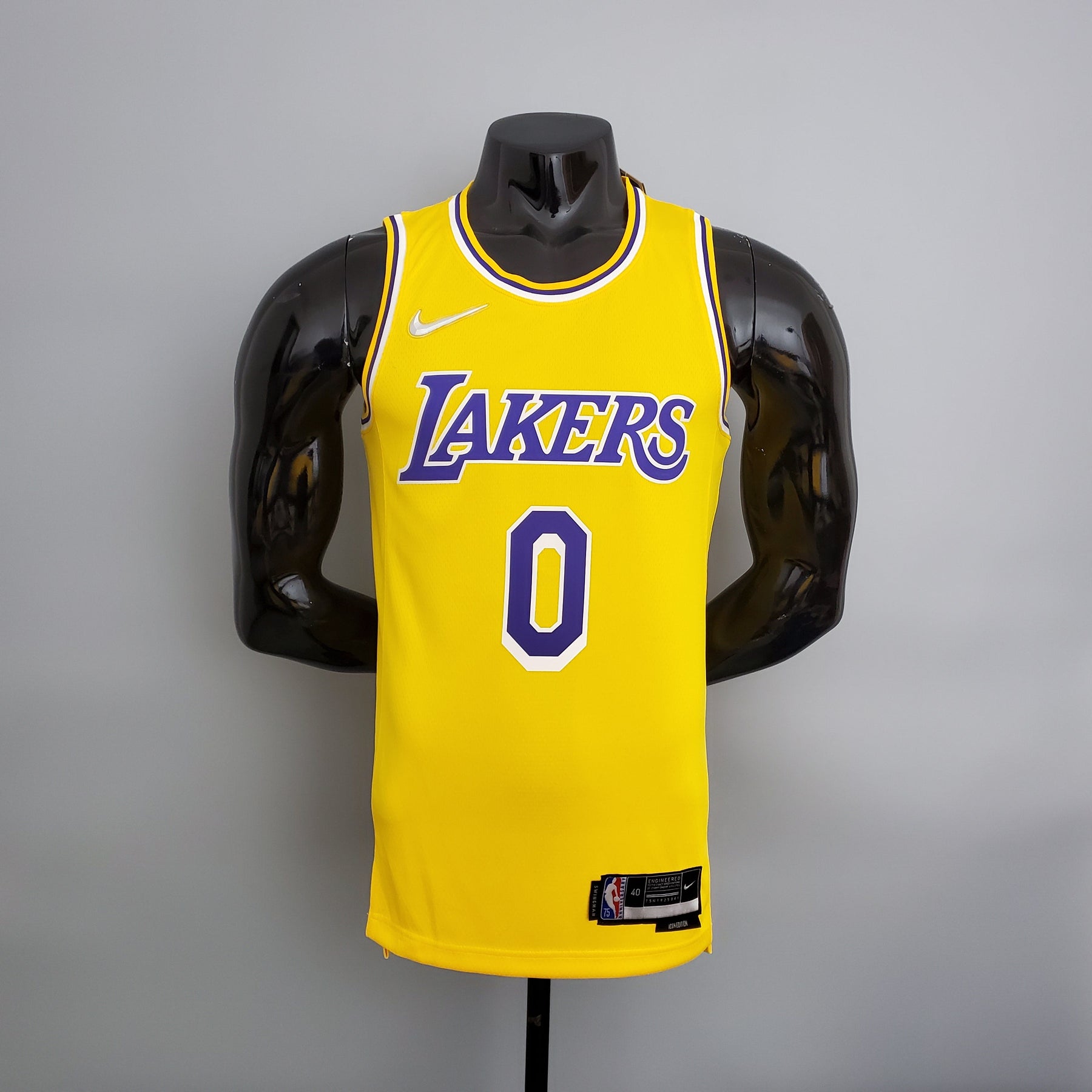 NBA 75TH LOS ANGELES LAKERS YELLOW NBA JERSEY
