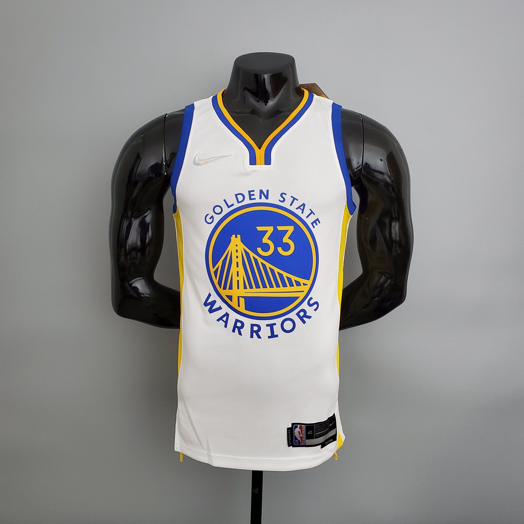 NBA 75TH GOLDEN STATE WARRIORS WHITE NBA JERSEY