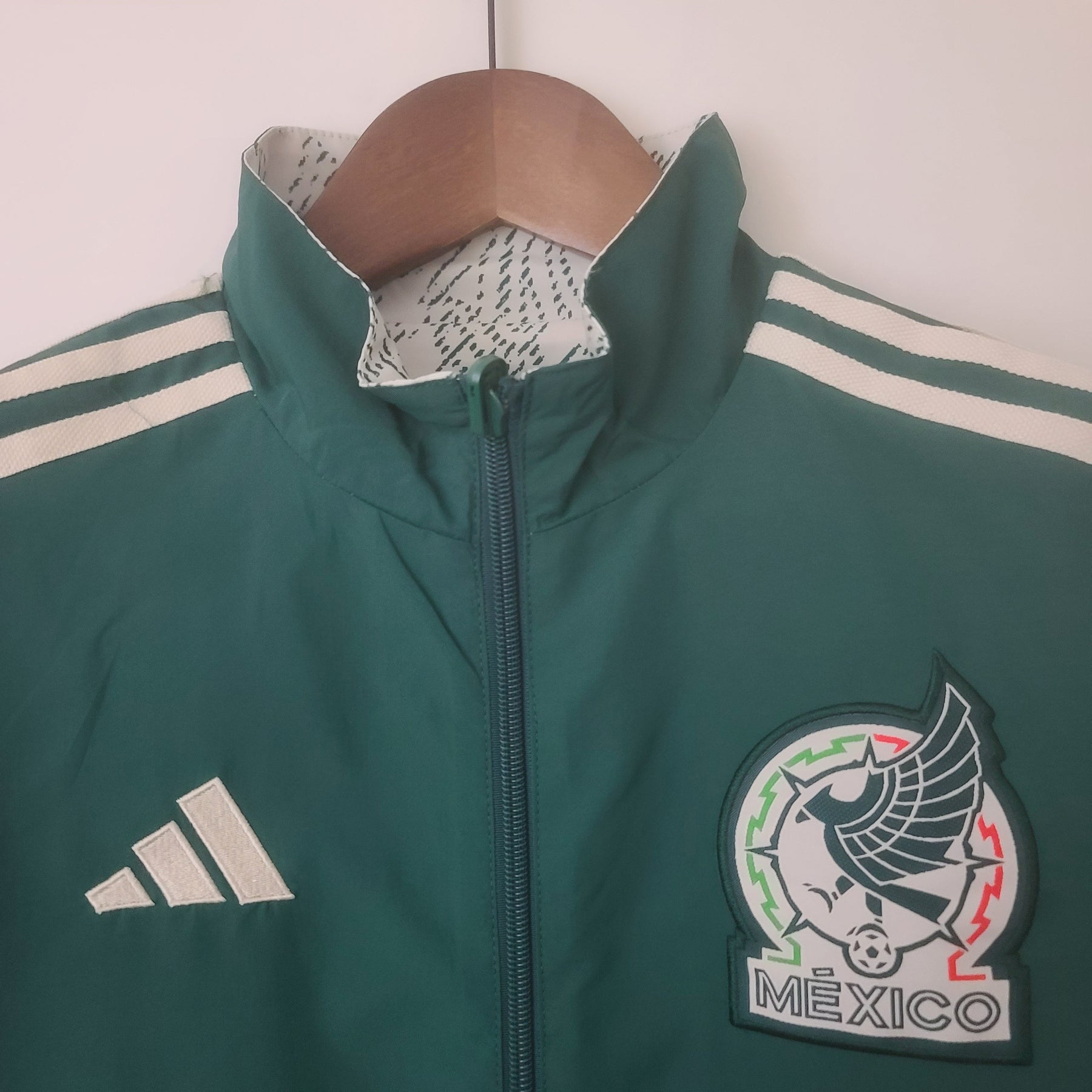 CORTA-VENTO MÉXICO GREEN & WHITE DOIS EM UM 22/23