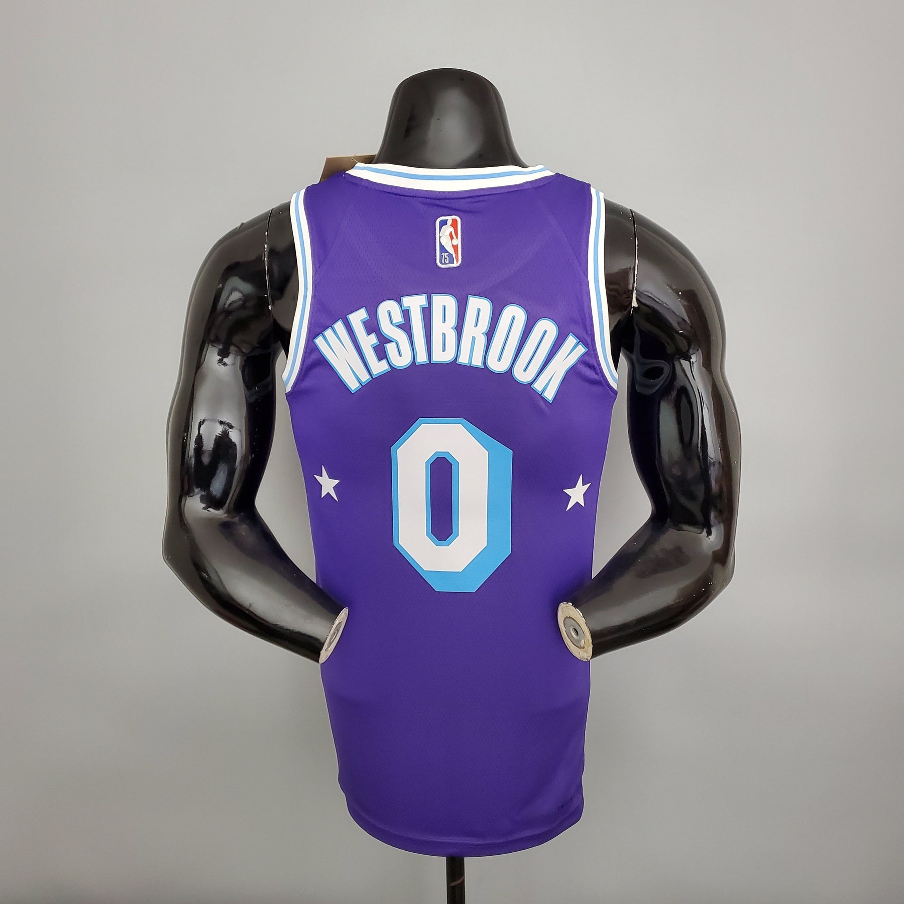 NBA 75TH LOS ANGELES LAKERS PURPLE & BLUE NBA JERSEY