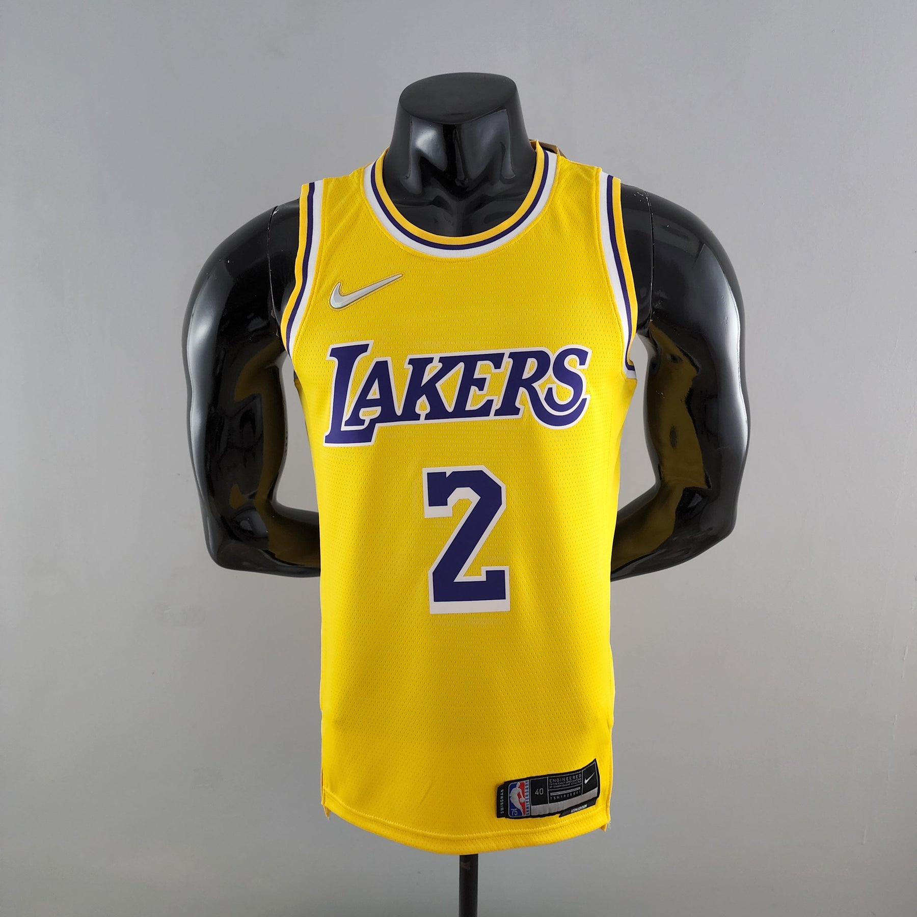 NBA 75TH LOS ANGELES LAKERS YELLOW NBA JERSEY