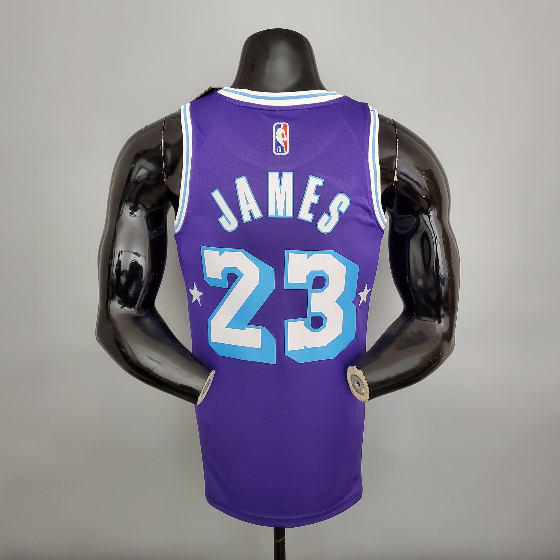 NBA 75TH LOS ANGELES LAKERS PURPLE & BLUE NBA JERSEY