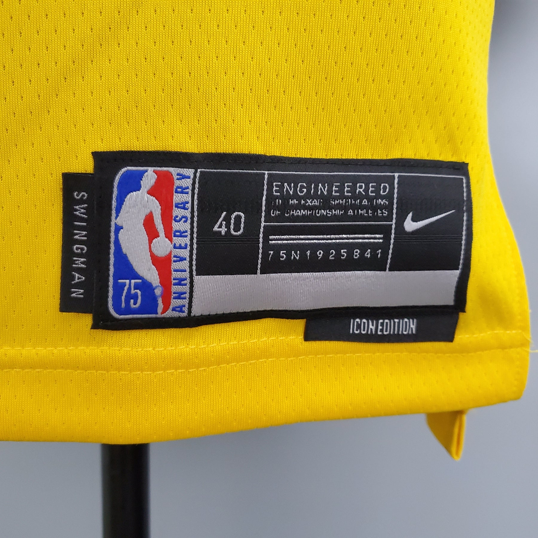 NBA 75TH LOS ANGELES LAKERS YELLOW NBA JERSEY