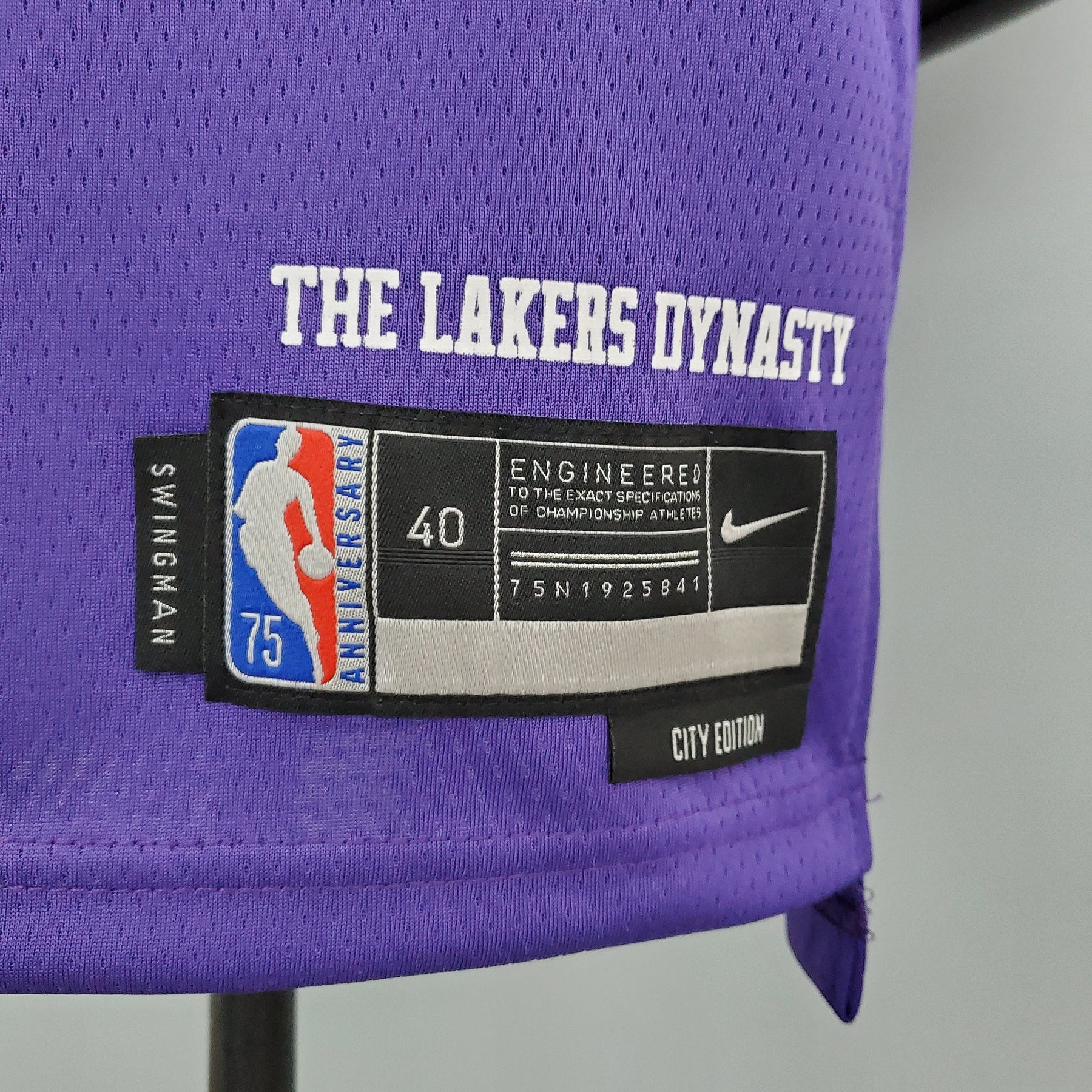 NBA 75TH LOS ANGELES LAKERS PURPLE & BLUE NBA JERSEY