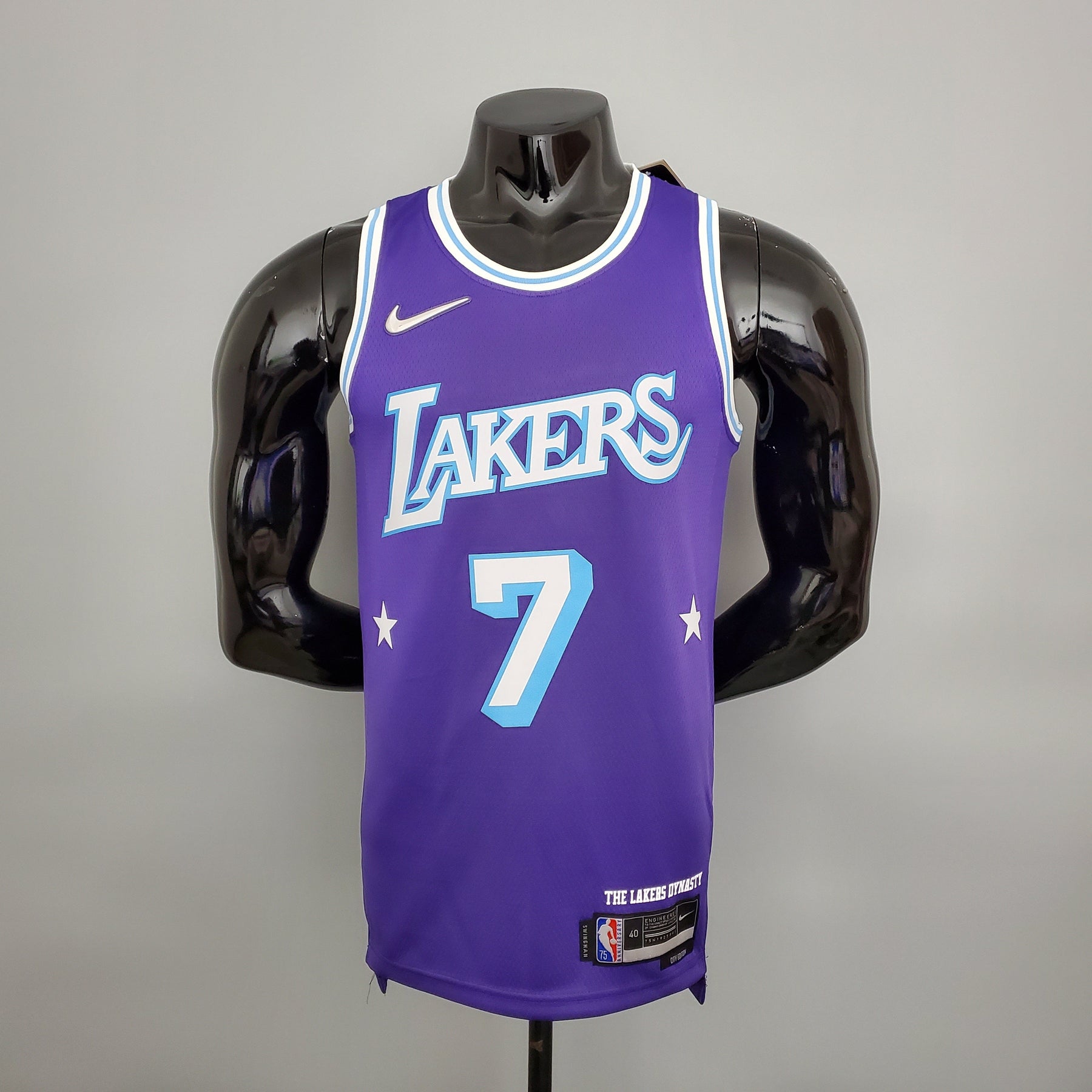 NBA 75TH LOS ANGELES LAKERS PURPLE & BLUE NBA JERSEY