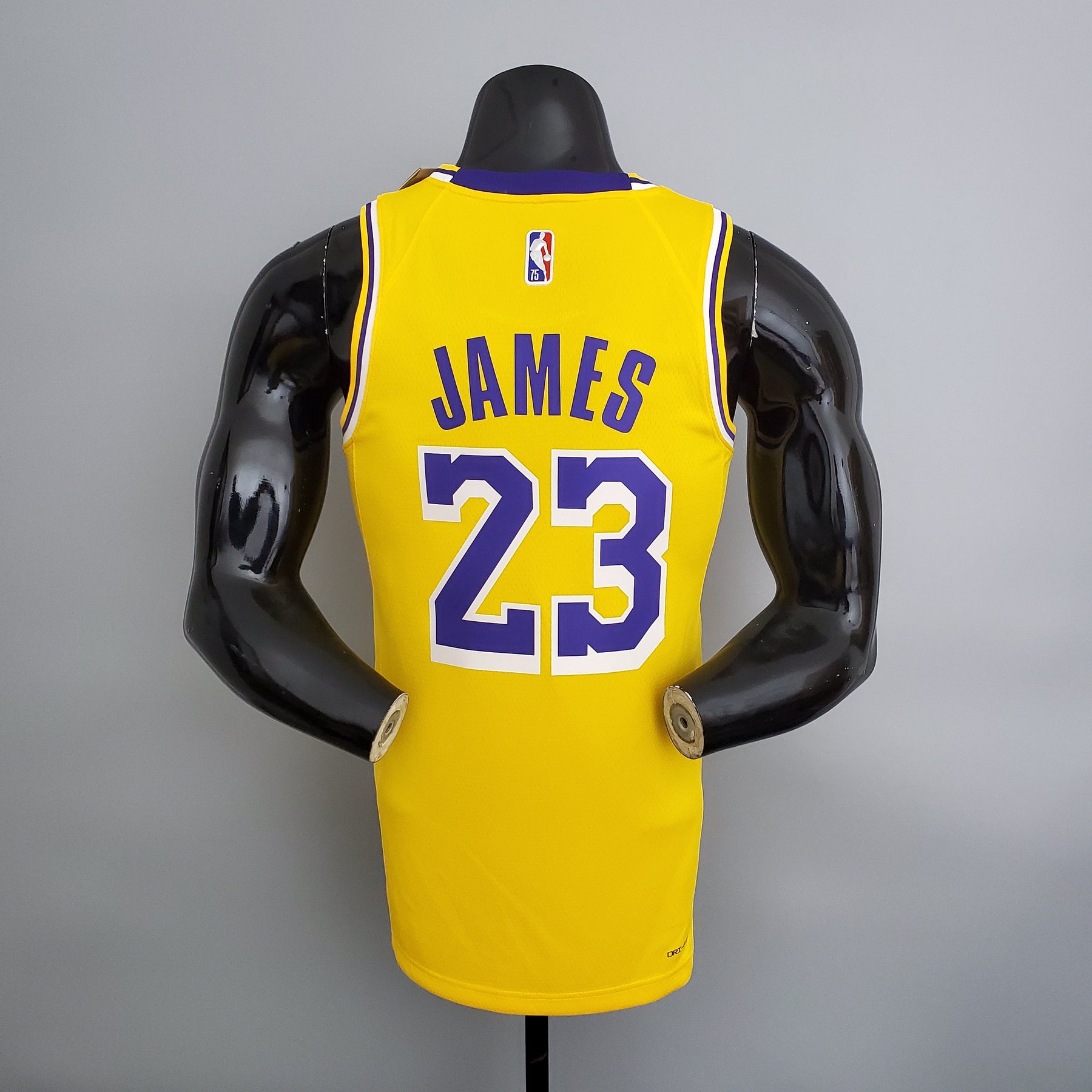 NBA 75TH LOS ANGELES LAKERS YELLOW NBA JERSEY