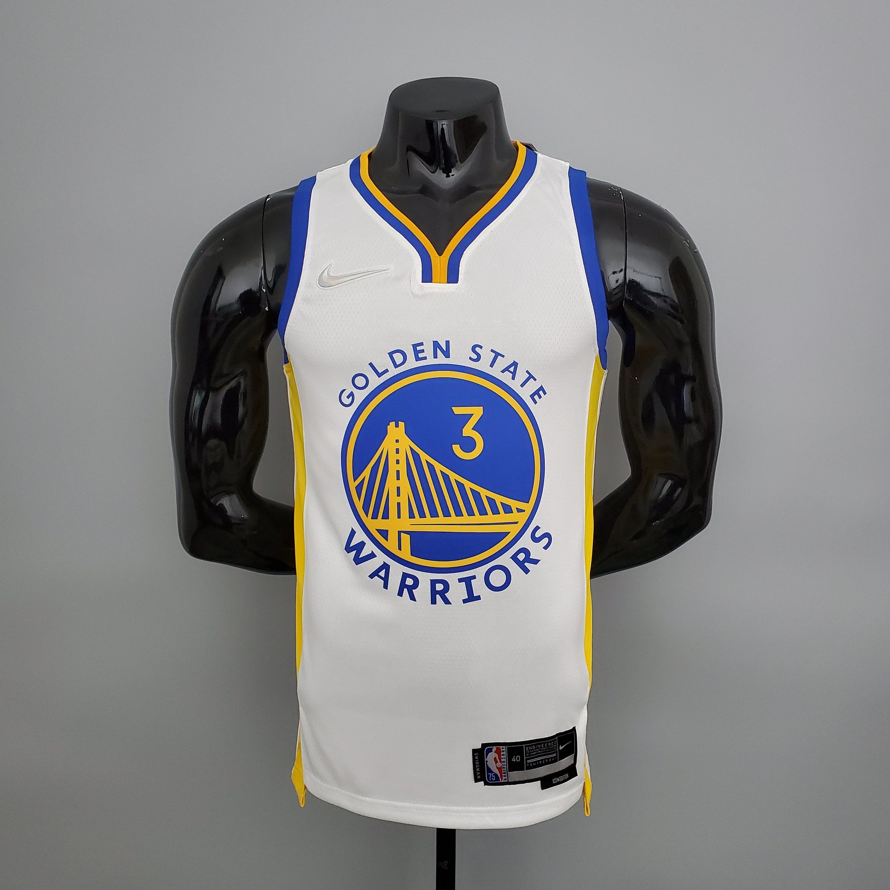 NBA 75TH GOLDEN STATE WARRIORS WHITE NBA JERSEY
