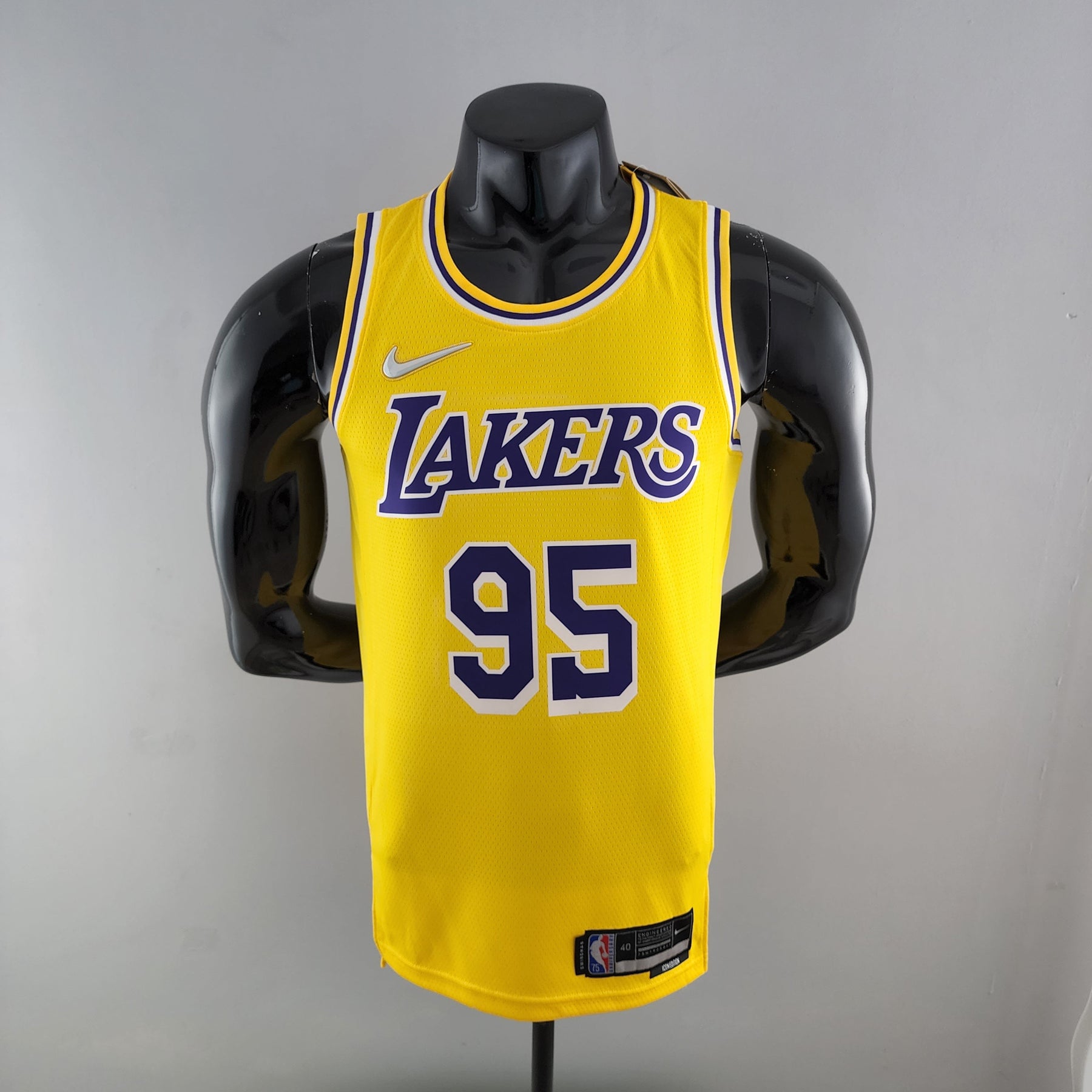 NBA 75TH LOS ANGELES LAKERS YELLOW NBA JERSEY