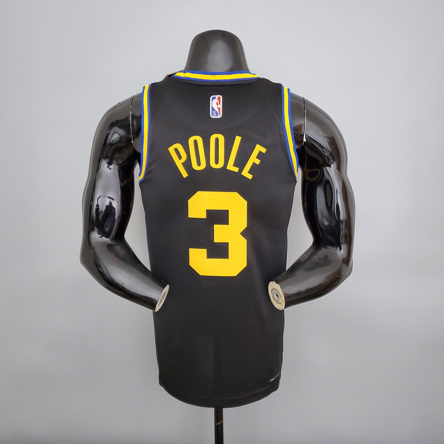 NBA 75TH GOLDEN STATE WARRIORS BLACK NBA JERSEY