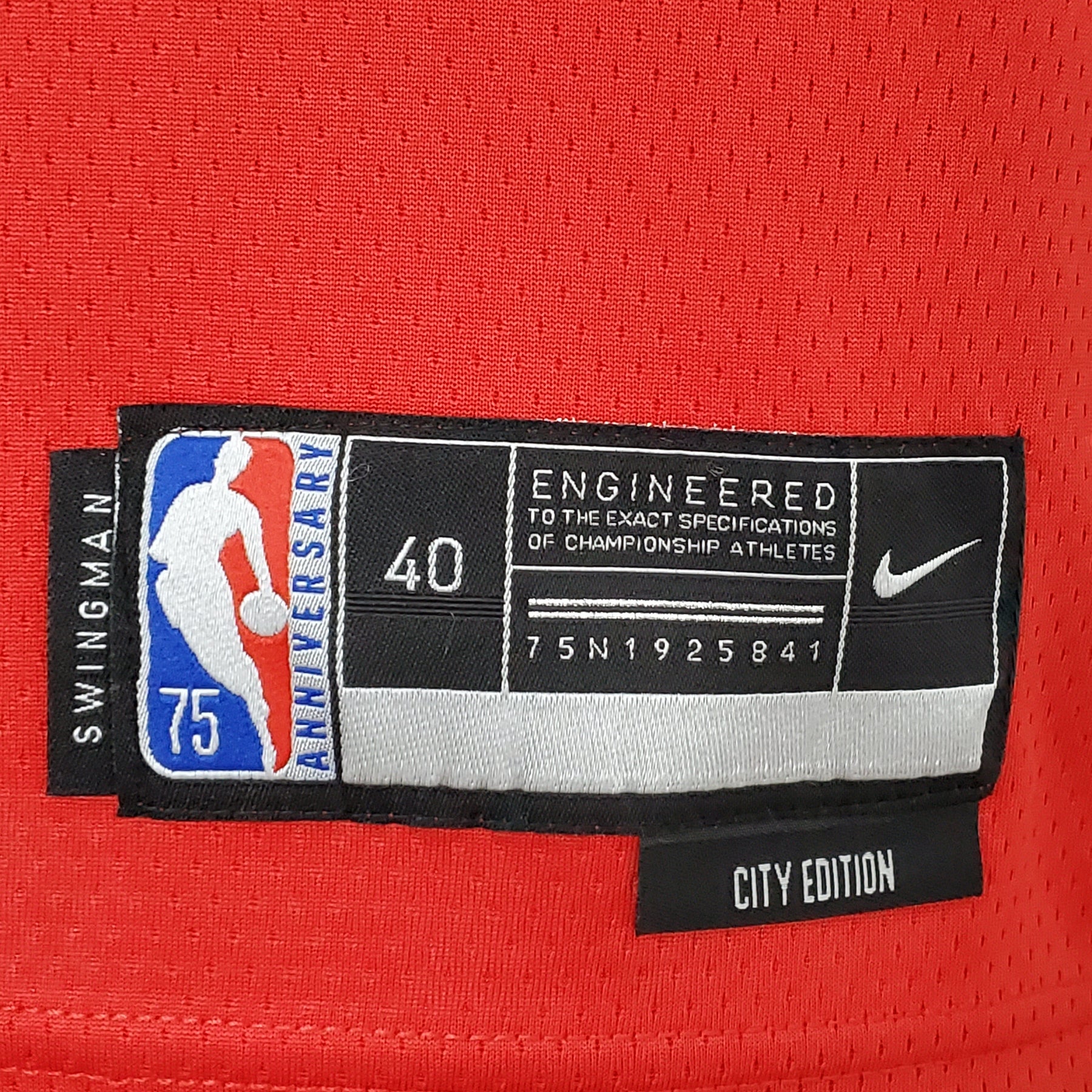 NBA 75TH CHICAGO BULLS CITY EDITION RED NBA JERSEY