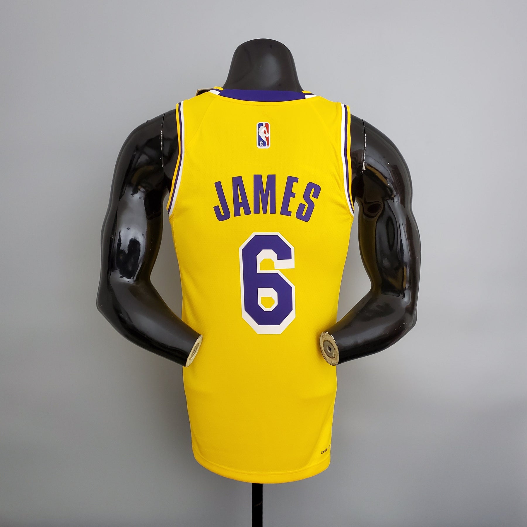 NBA 75TH LOS ANGELES LAKERS YELLOW NBA JERSEY