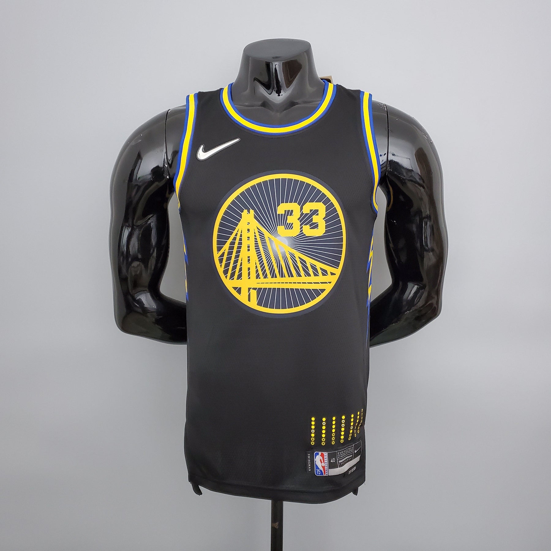 NBA 75TH GOLDEN STATE WARRIORS BLACK NBA JERSEY