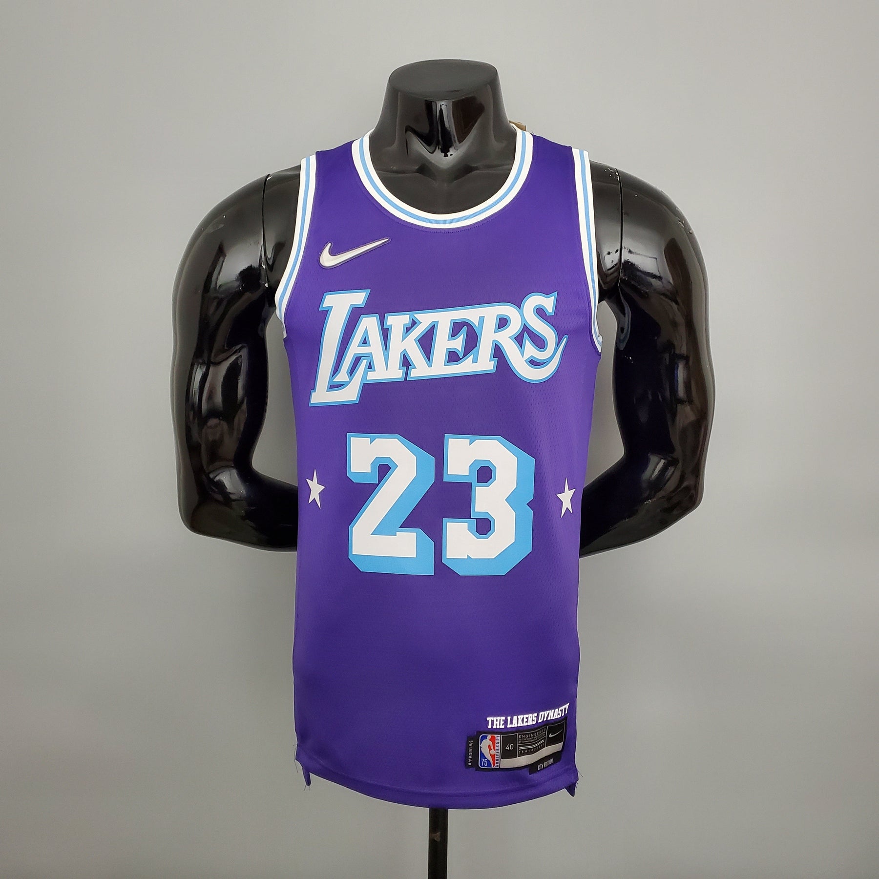 NBA 75TH LOS ANGELES LAKERS PURPLE & BLUE NBA JERSEY