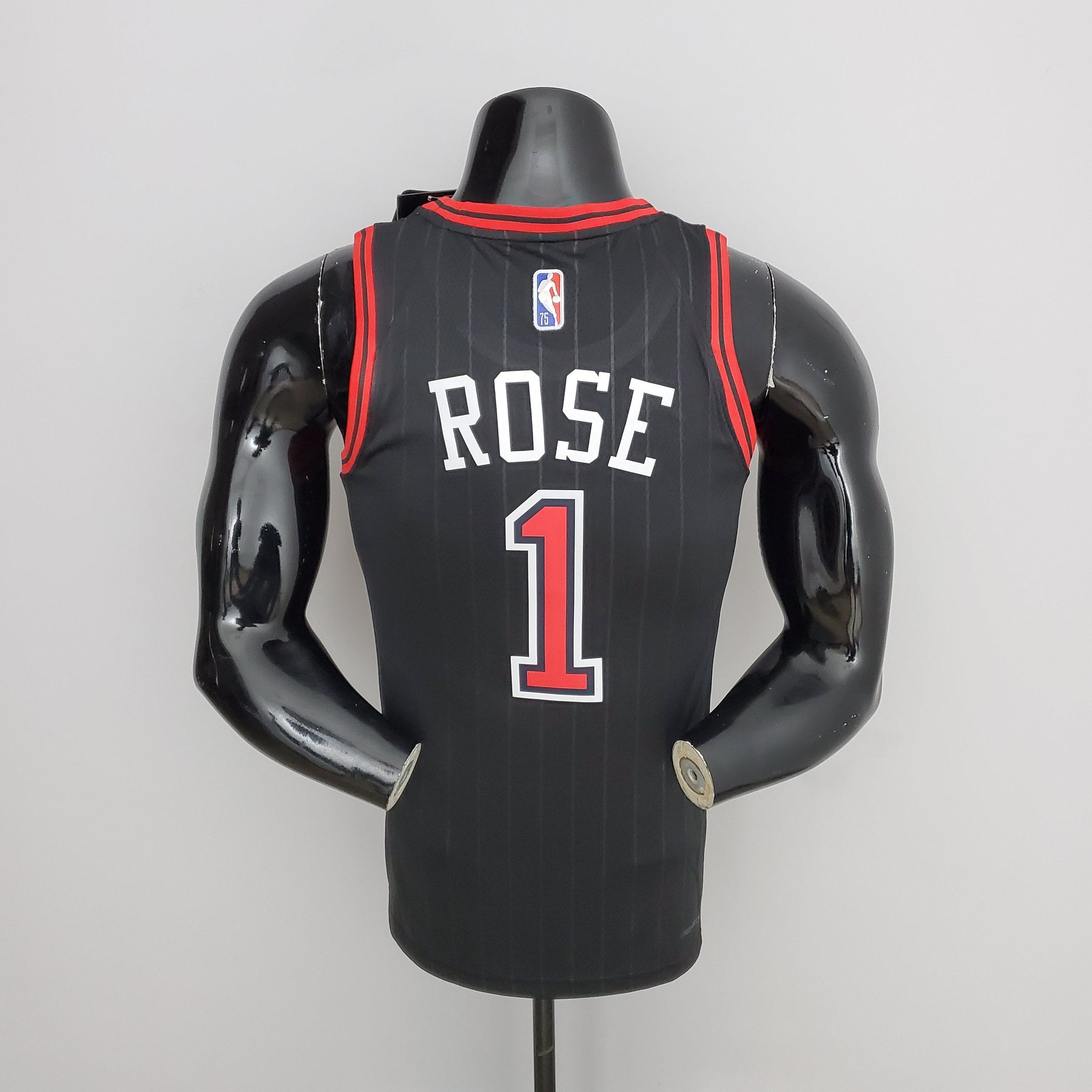 NBA 75TH CHICAGO BULLS FLYERS BLACK NBA JERSEY