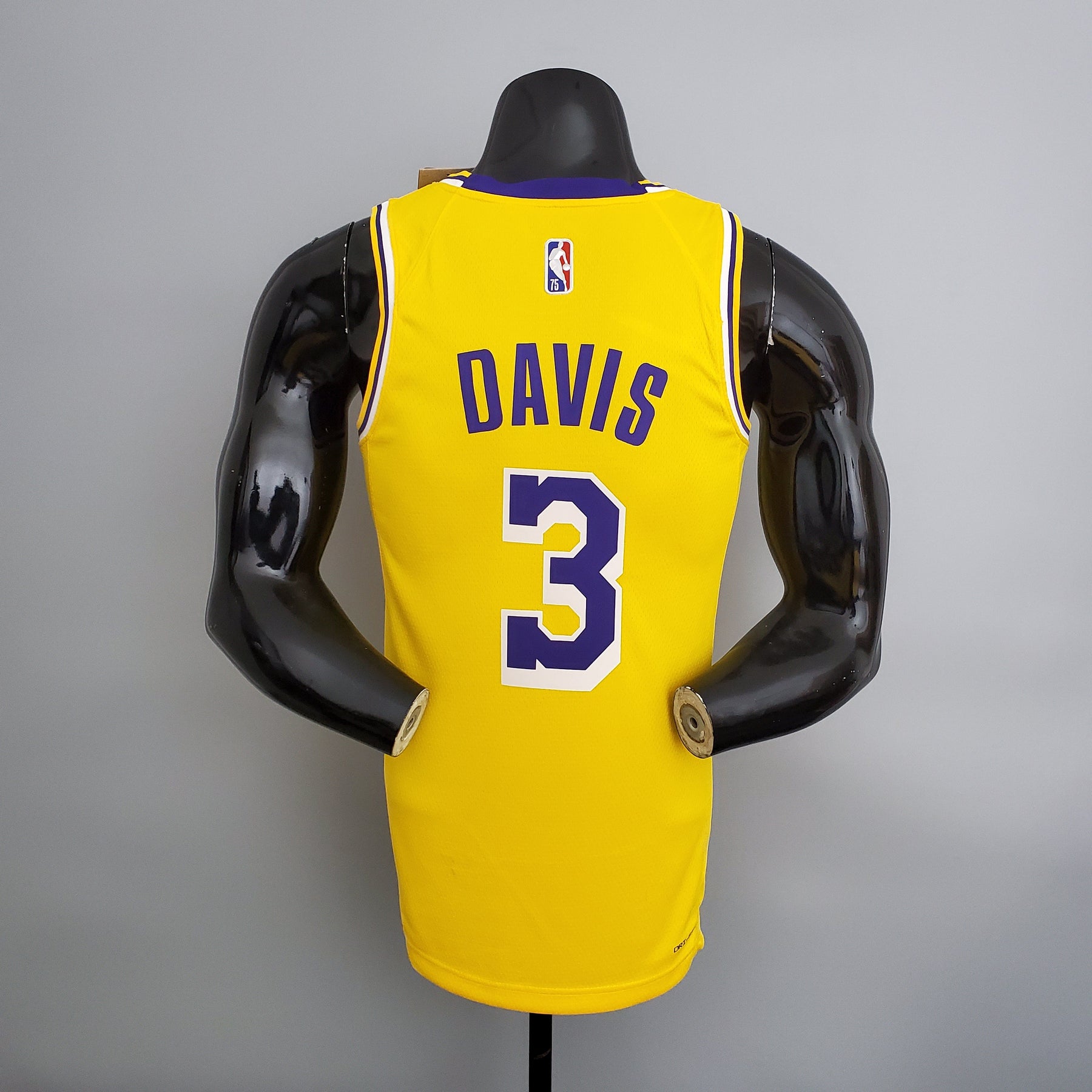 NBA 75TH LOS ANGELES LAKERS YELLOW NBA JERSEY