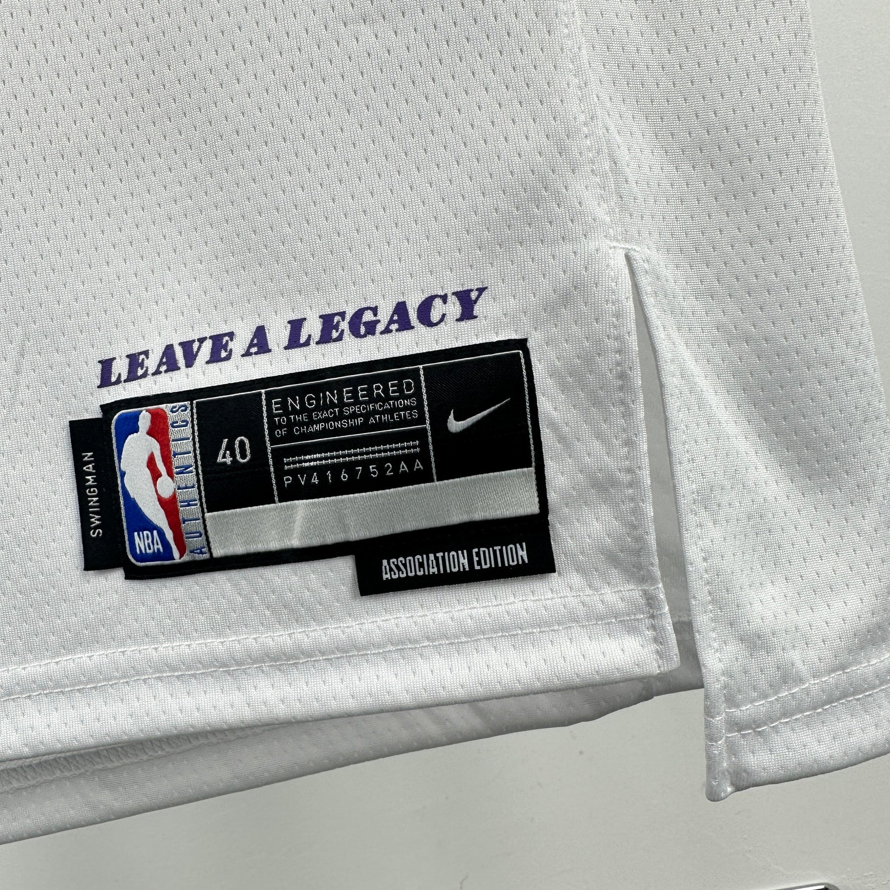 NBA JERSEY LAKERS WHITE AWAY 23/24