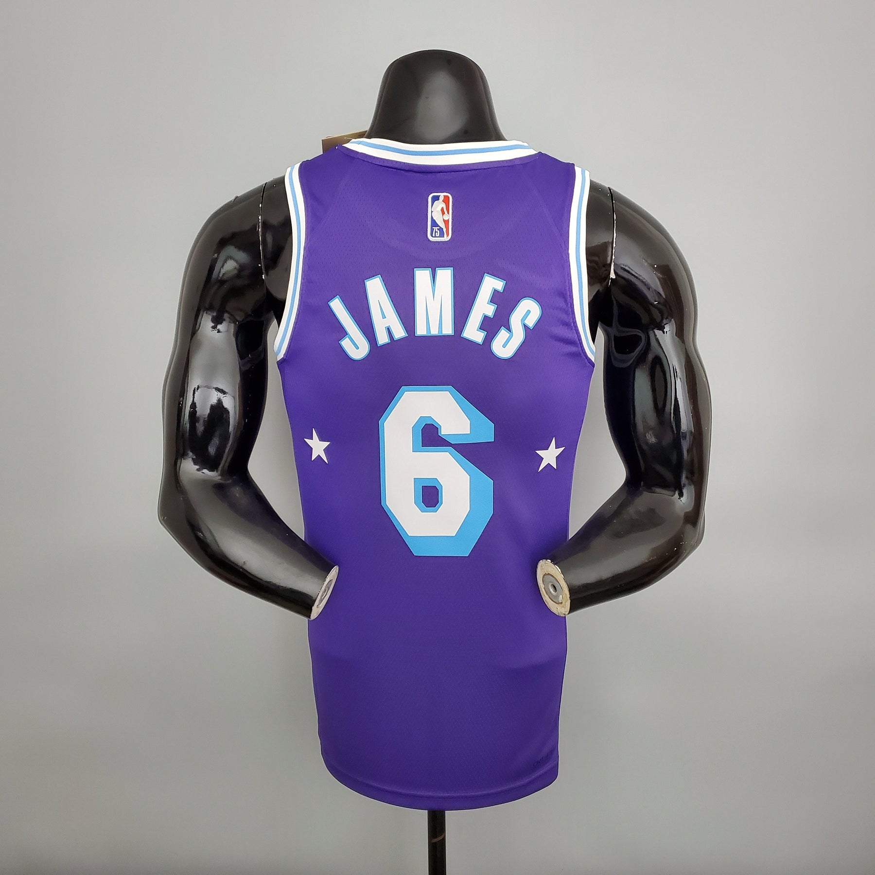 NBA 75TH LOS ANGELES LAKERS PURPLE & BLUE NBA JERSEY