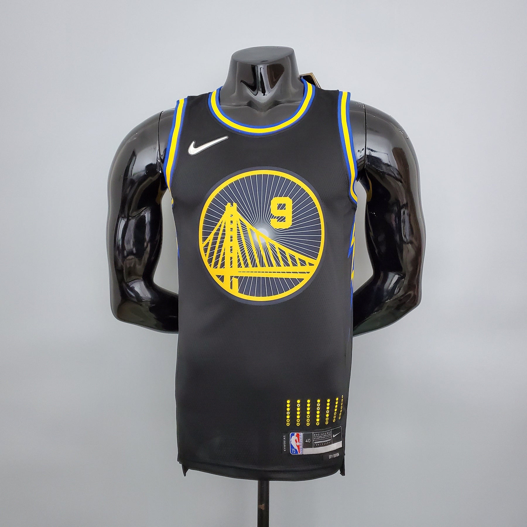 NBA 75TH GOLDEN STATE WARRIORS BLACK NBA JERSEY