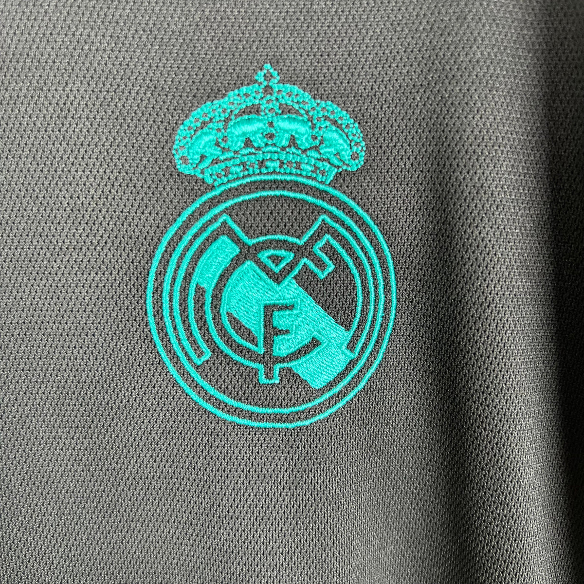 CAMISA REAL MADRID MANGA LONGA RETRÔ AWAY 17/18