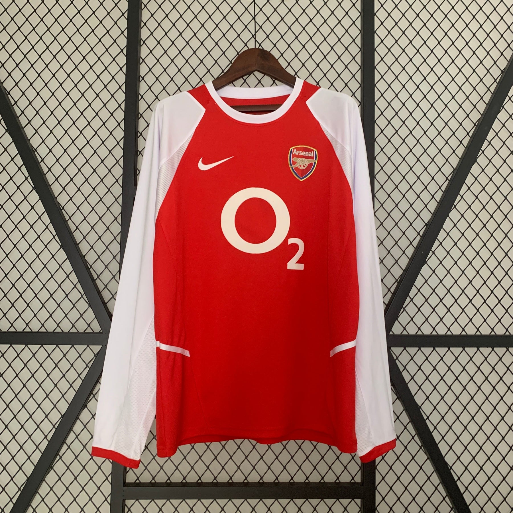 CAMISA RETRÔ ARSENAL HOME MANGA LONGA 02/04