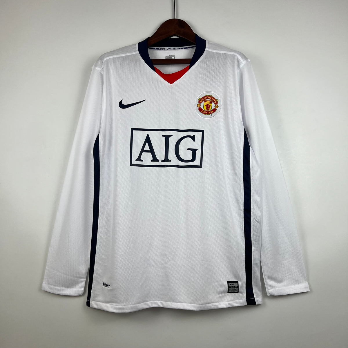 CAMISA RETRÔ MANCHESTER UNITED AWAY MANGA LONGA 07/08
