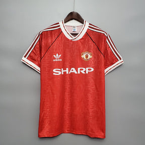 CAMISA RETRÔ MANCHESTER UNITED HOME 90/92