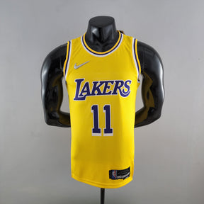 NBA 75TH LOS ANGELES LAKERS YELLOW NBA JERSEY