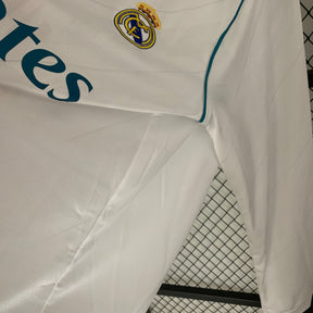 CAMISA REAL MADRID MANGA LONGA RETRÔ HOME 17/18