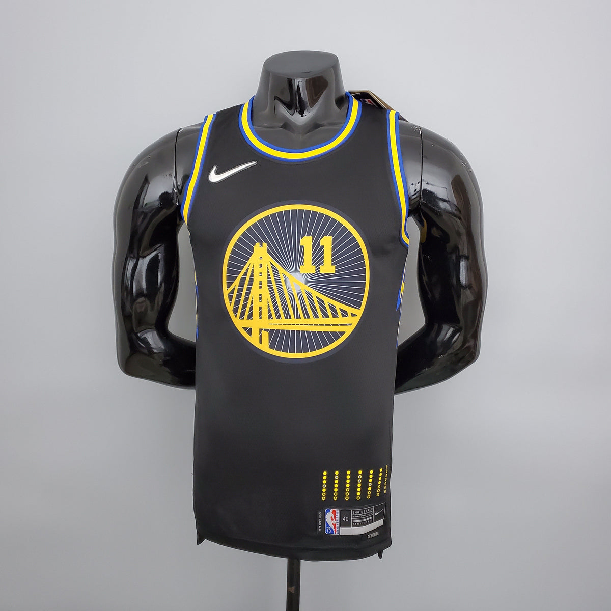 NBA 75TH GOLDEN STATE WARRIORS BLACK NBA JERSEY