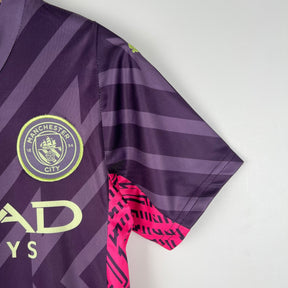 KIT INFANTIL MANCHESTER CITY GOLEIRO ROXO 23/24
