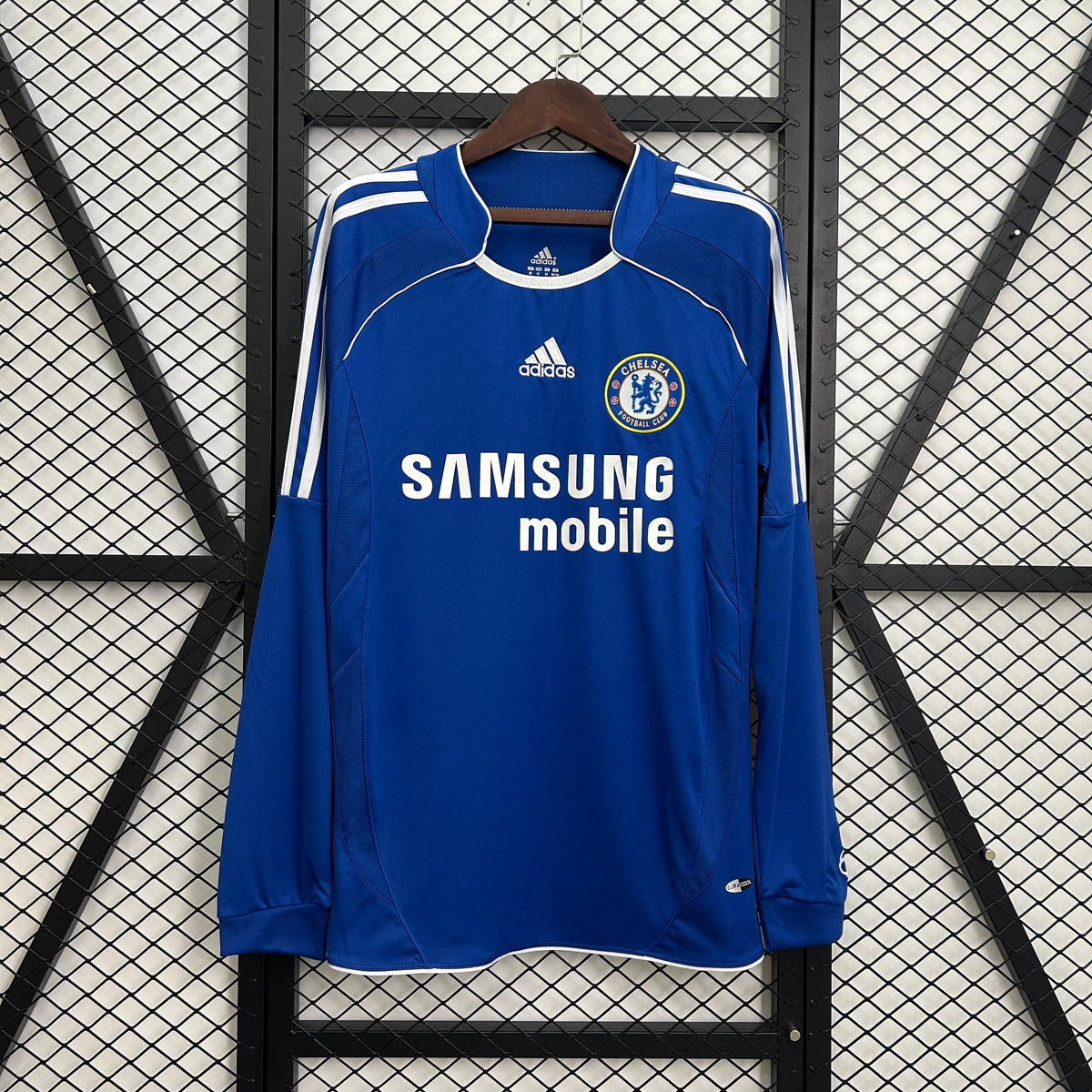 CAMISA RETRÔ MANGA LONGA CHELSEA HOME 06/07