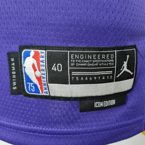 NBA 75TH LOS ANGELES LAKERS PURPLE NBA JERSEY