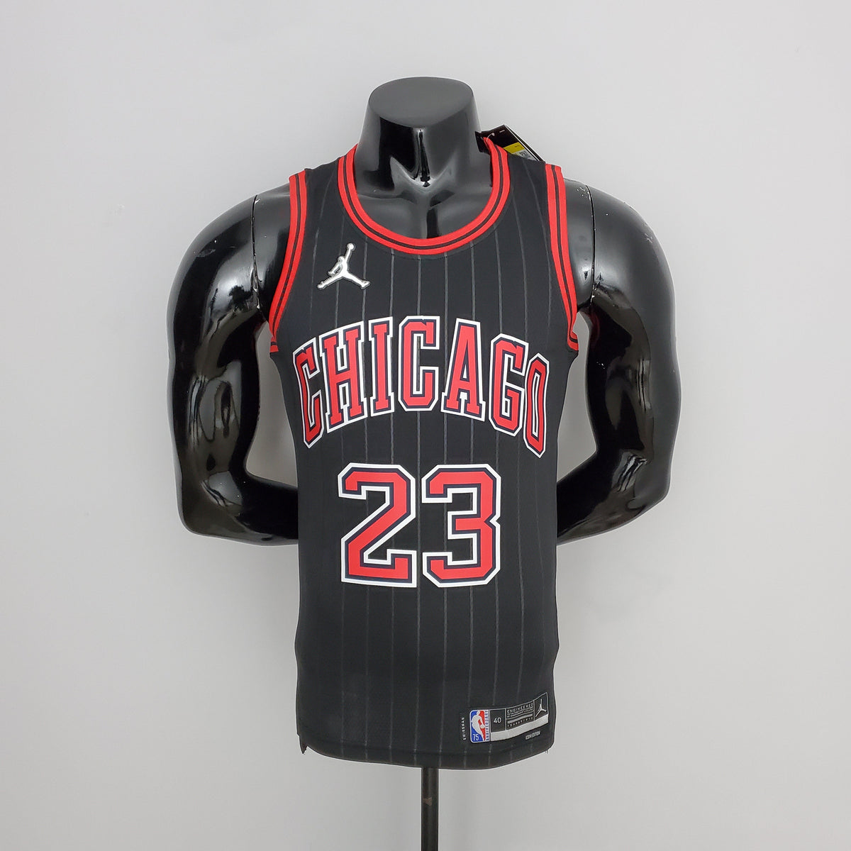 NBA 75TH CHICAGO BULLS FLYERS BLACK NBA JERSEY