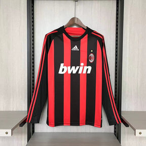 CAMISA RETRÔ MILAN HOME MANGA LONGA 08/09