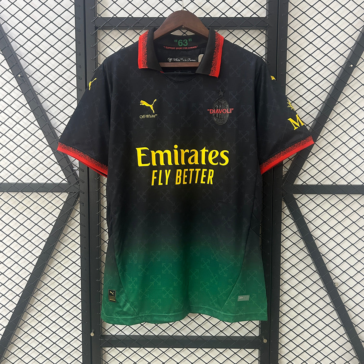 CAMISA MILAN CO-BRANDED EDITION BLACK 25/26
