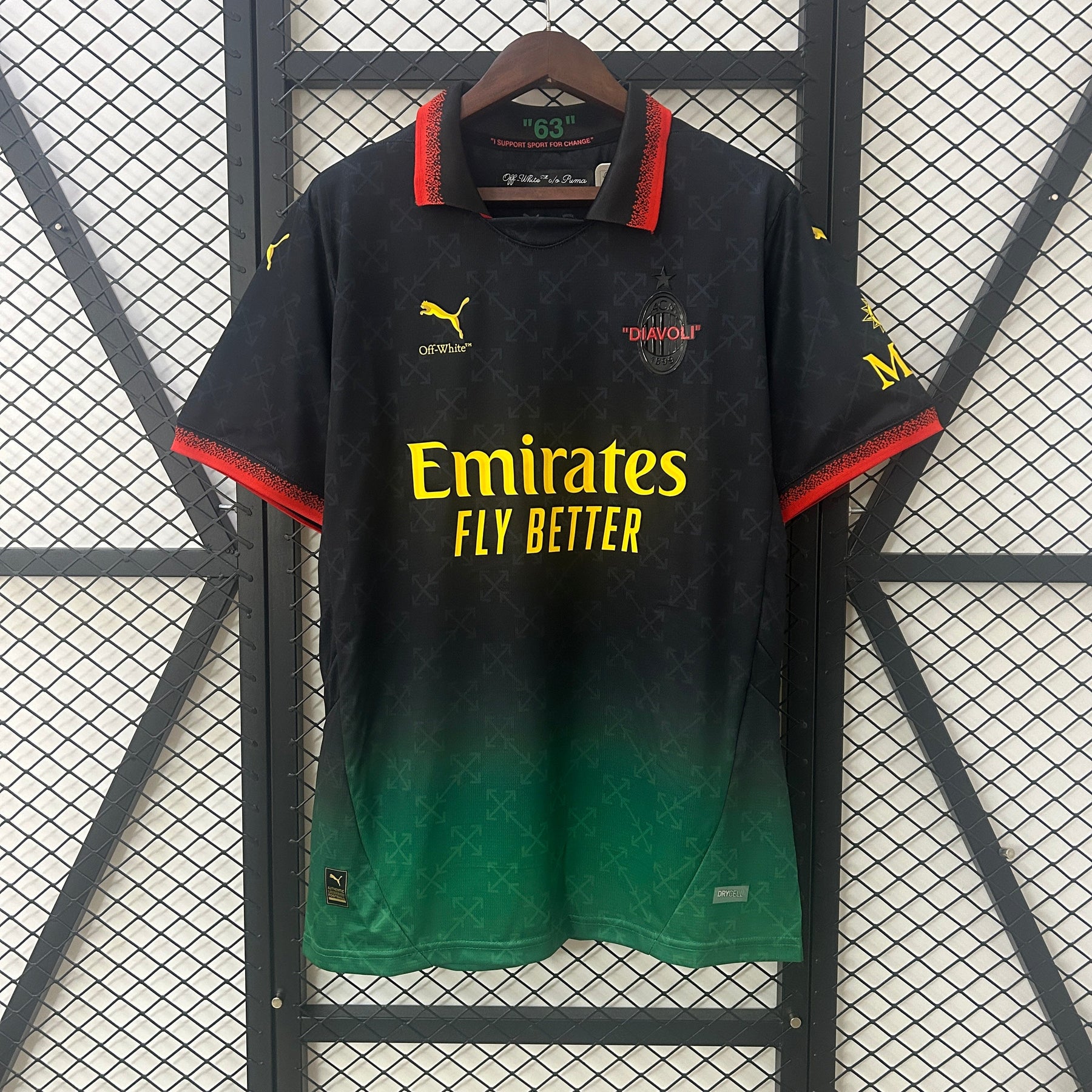 CAMISA MILAN CO-BRANDED EDITION BLACK 25/26