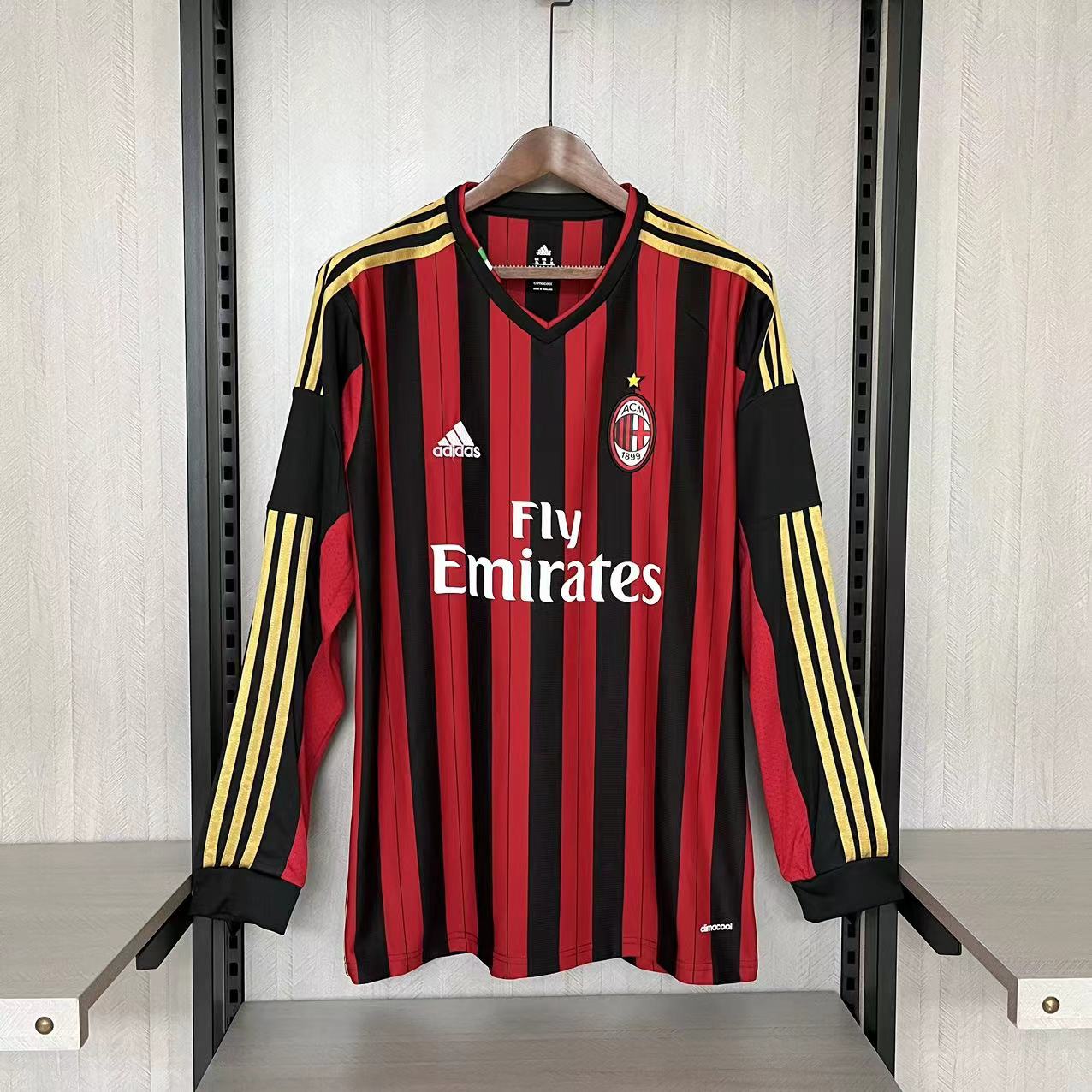 CAMISA RETRÔ MILAN HOME MANGA LONGA 13/14