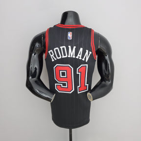 NBA 75TH CHICAGO BULLS FLYERS BLACK NBA JERSEY
