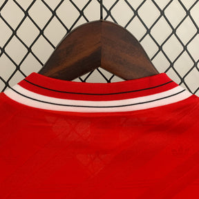 CAMISA RETRÔ MANCHESTER UNITED HOME MANGA LONGA 86/88