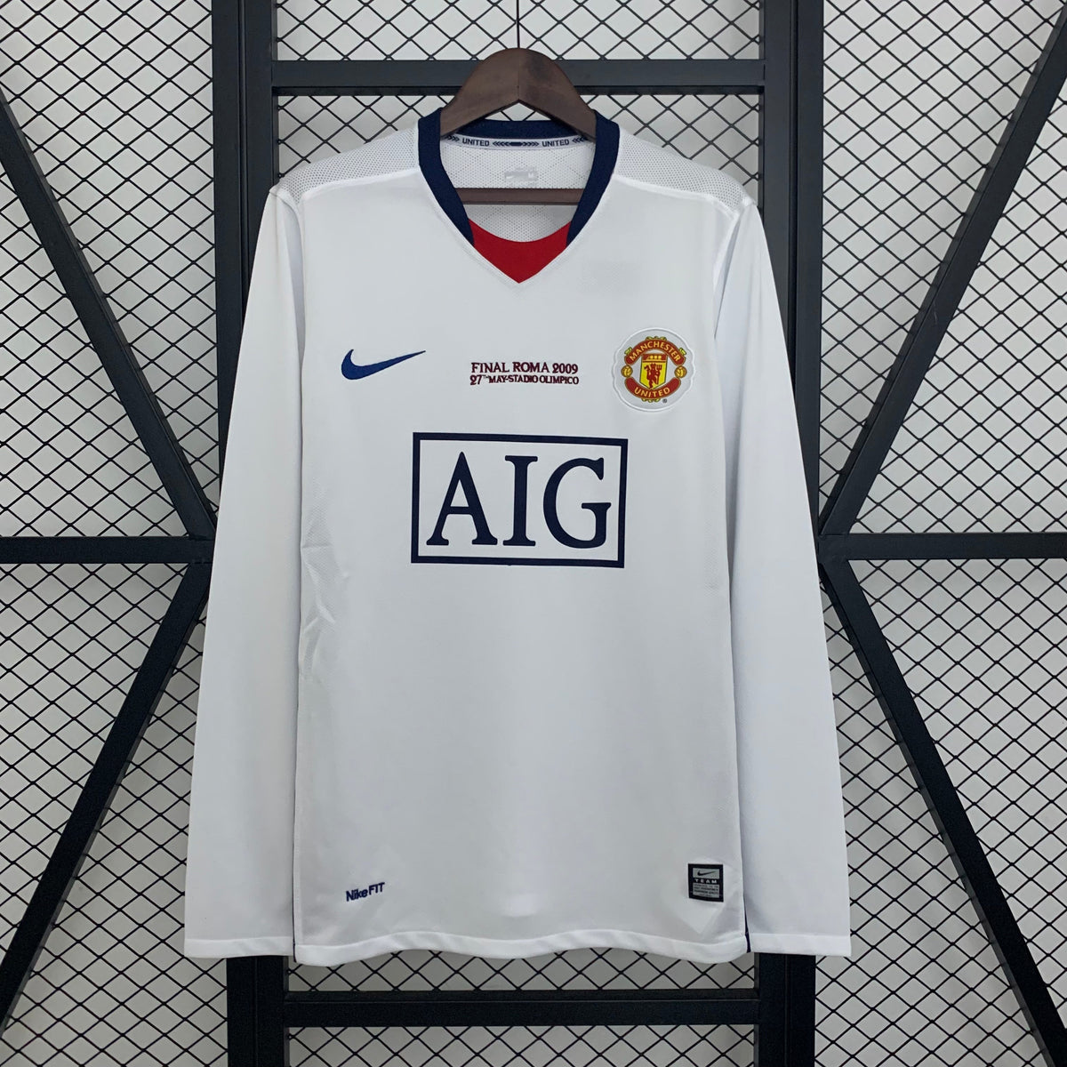 CAMISA RETRÔ MANGA LONGA MANCHESTER UNITED AWAY 08/09