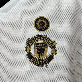 CAMISA RETRÔ MANCHESTER UNITED MANGA LONGA DUPLA FACE 01/02