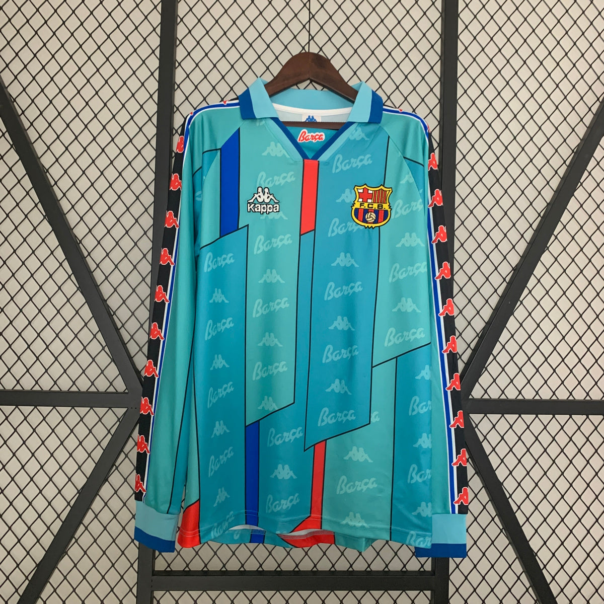 CAMISA RETRÔ BARCELONA AWAY MANGA LONGA 96/97