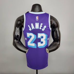 NBA 75TH LOS ANGELES LAKERS PURPLE & BLUE NBA JERSEY