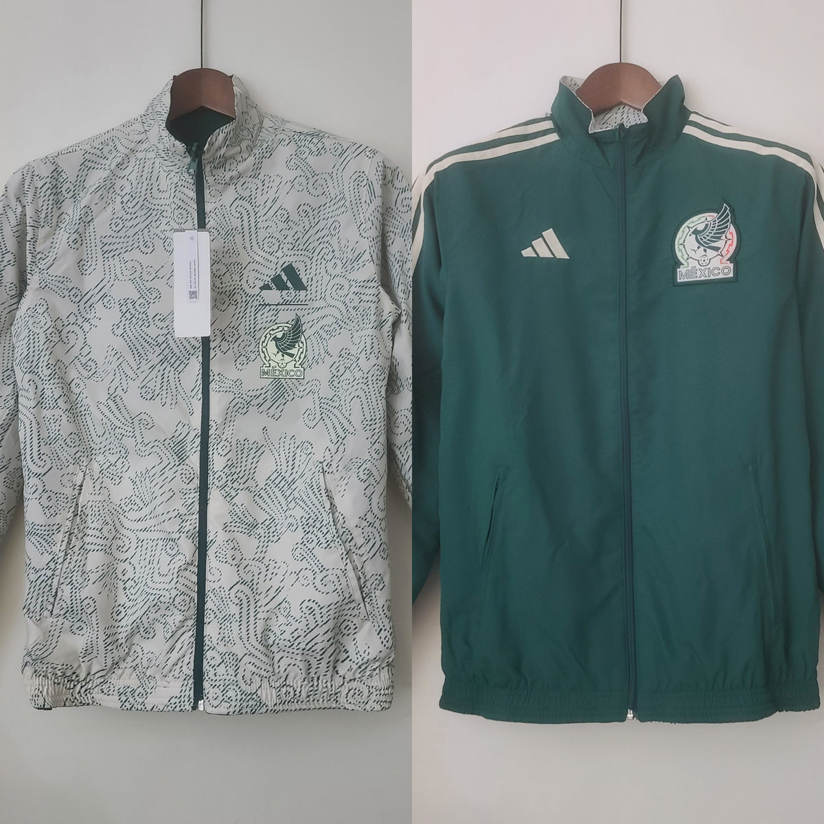 CORTA-VENTO MÉXICO GREEN & WHITE DOIS EM UM 22/23