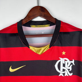 CAMISA FLAMENGO RETRÔ MANGA LONGA HOME 08/09