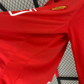 CAMISA RETRÔ MANCHESTER UNITED HOME MANGA LONGA 07/08