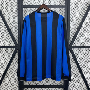CAMISA RETRÔ MANGA LONGA INTER DE MILÃO HOME 09/10